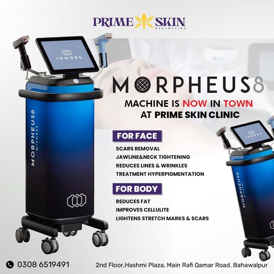 Morpheus8 RF microneedling device at Prime Skin Clinic